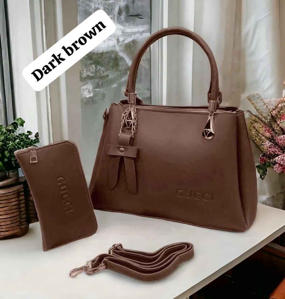 Stylish Rexine Hand Bag Set For Women - 2 Pcs