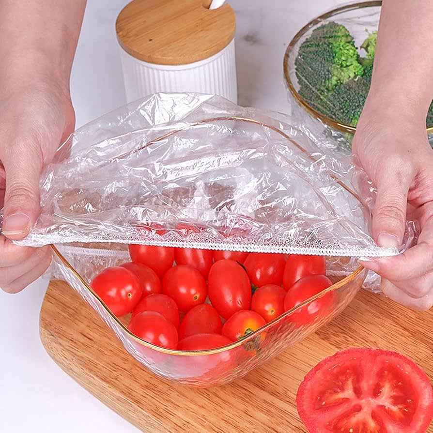 100 Pcs - Space-Saving Plastic Cling - Plastic Wrap – Convenient & Versatile Kitchen Essential (Copy)