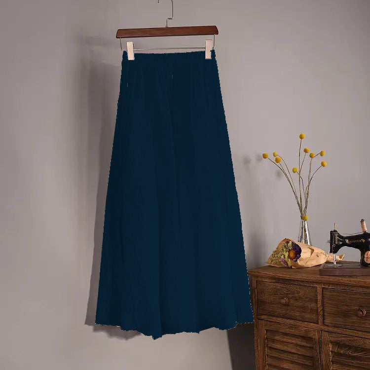 Elasticated Lawn / Cotton Fashionable Long Party Pleated Skirt For Women. AF-167