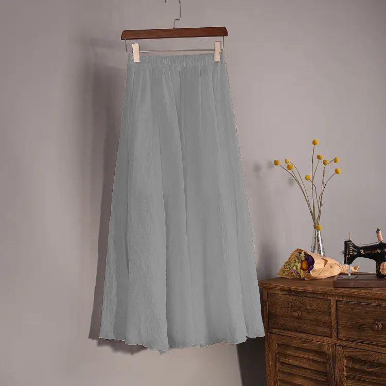 Elasticated Lawn / Cotton Fashionable Long Party Pleated Skirt For Women. AF-167