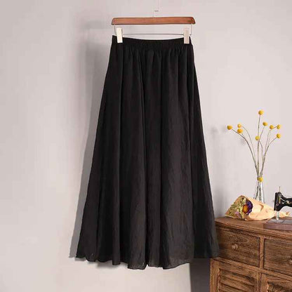 Elasticated Lawn / Cotton Fashionable Long Party Pleated Skirt For Women. AF-167