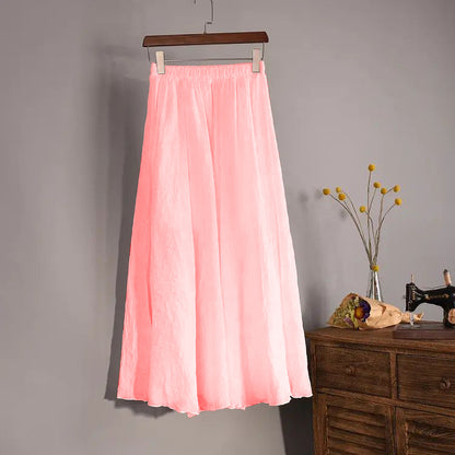 Elasticated Lawn / Cotton Fashionable Long Party Pleated Skirt For Women. AF-167