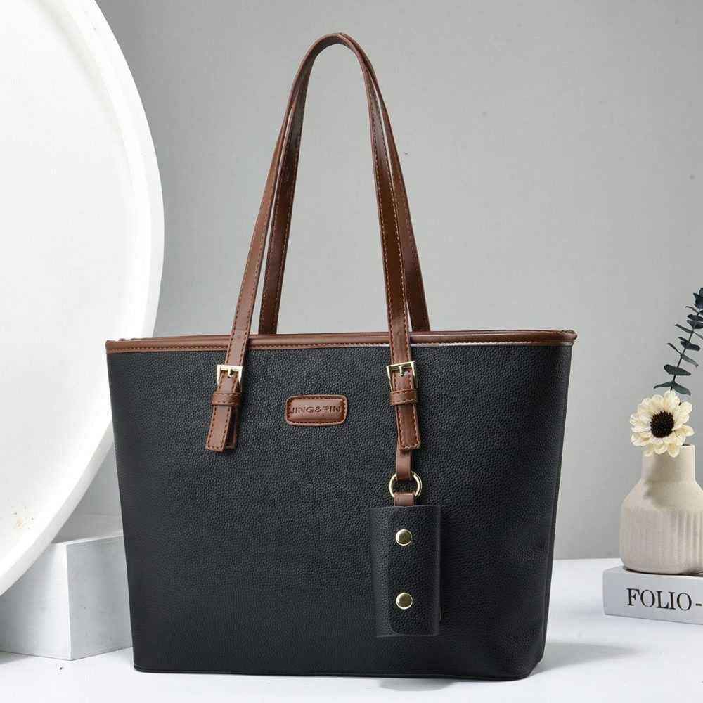 Women's Rexine Plain Tote Bag