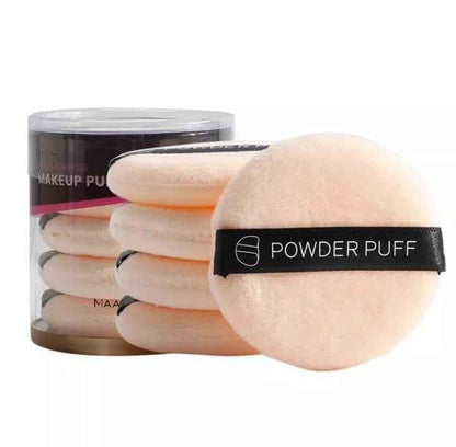 5 Pcs Reusable Peach Cotton Powder Puff - Perfect Makeup Accessory for Blending and Application