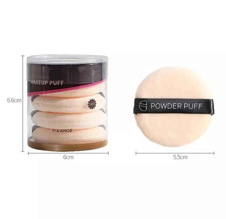 5 Pcs Reusable Peach Cotton Powder Puff - Perfect Makeup Accessory for Blending and Application