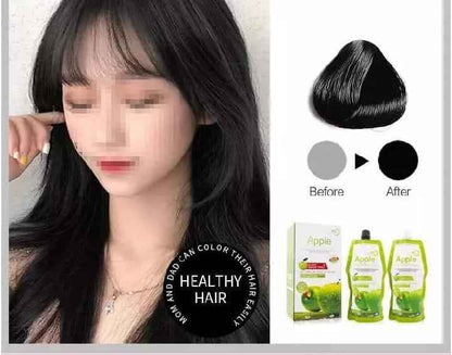 Non-Irritating Hair Dye Shampoo - 1 Pcs Black Color & Smooth Texture