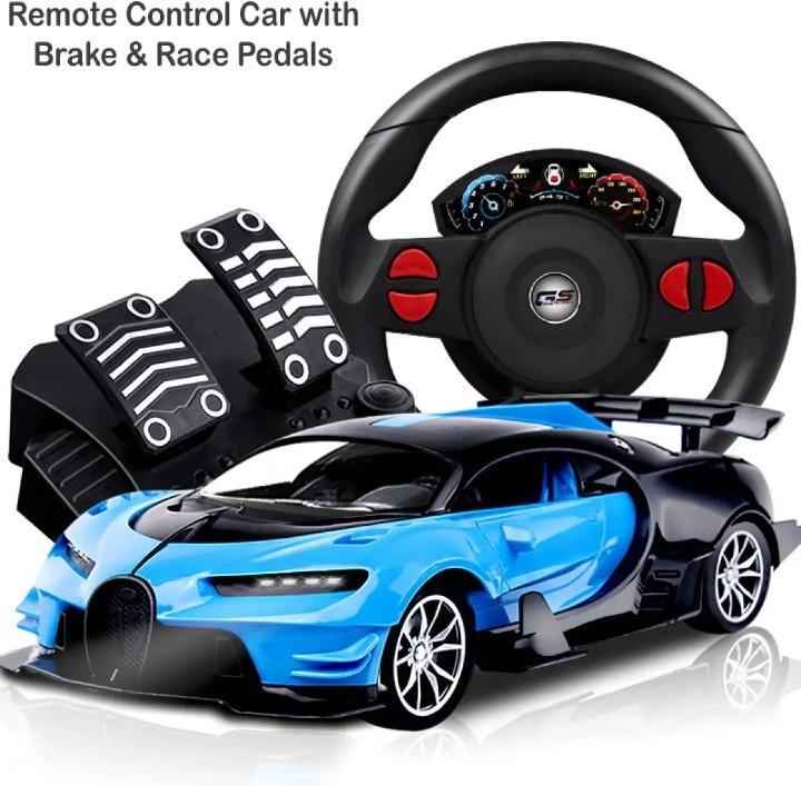 High-Speed Remote Control RC Car with Steering & Race-Break Pedal