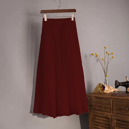 Elasticated Lawn / Cotton Fashionable Long Party Pleated Skirt For Women. AF-167