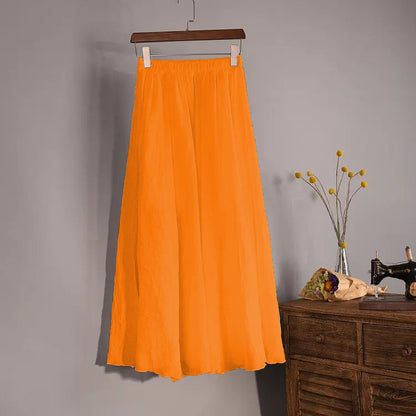 Elasticated Lawn / Cotton Fashionable Long Party Pleated Skirt For Women. AF-167