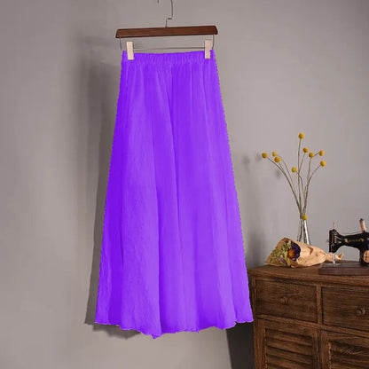 Elasticated Lawn / Cotton Fashionable Long Party Pleated Skirt For Women. AF-167