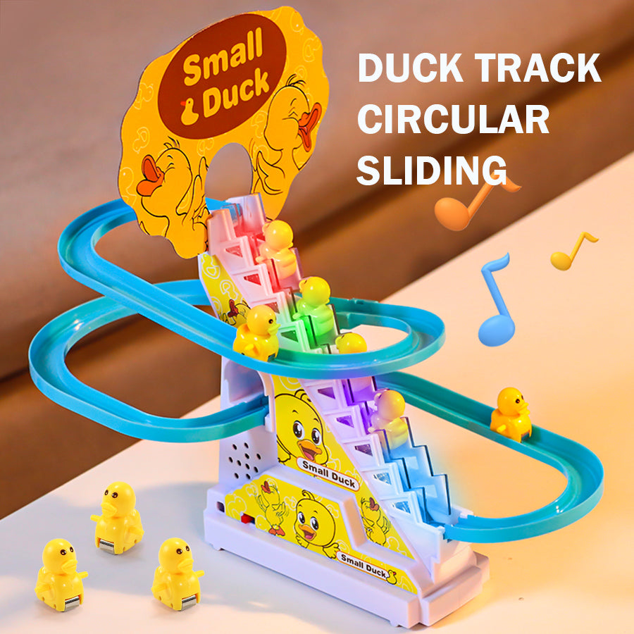 Blue Musical Duck Toy with 3 Slides & Ladder – Fun & Engaging Playset