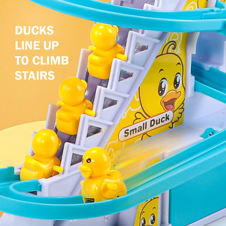 Blue Musical Duck Toy with 3 Slides & Ladder – Fun & Engaging Playset