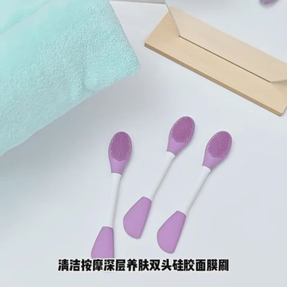 Double-Headed Face Cleaner Brush - 1 Pc